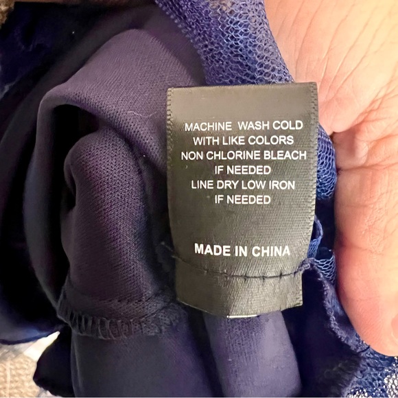 🥀 Women's Junior Crystal Doll Navy Blue Dress - Picture 12 of 12